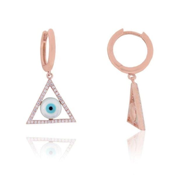 Opal taşlı üçgen küpe SGTL3608