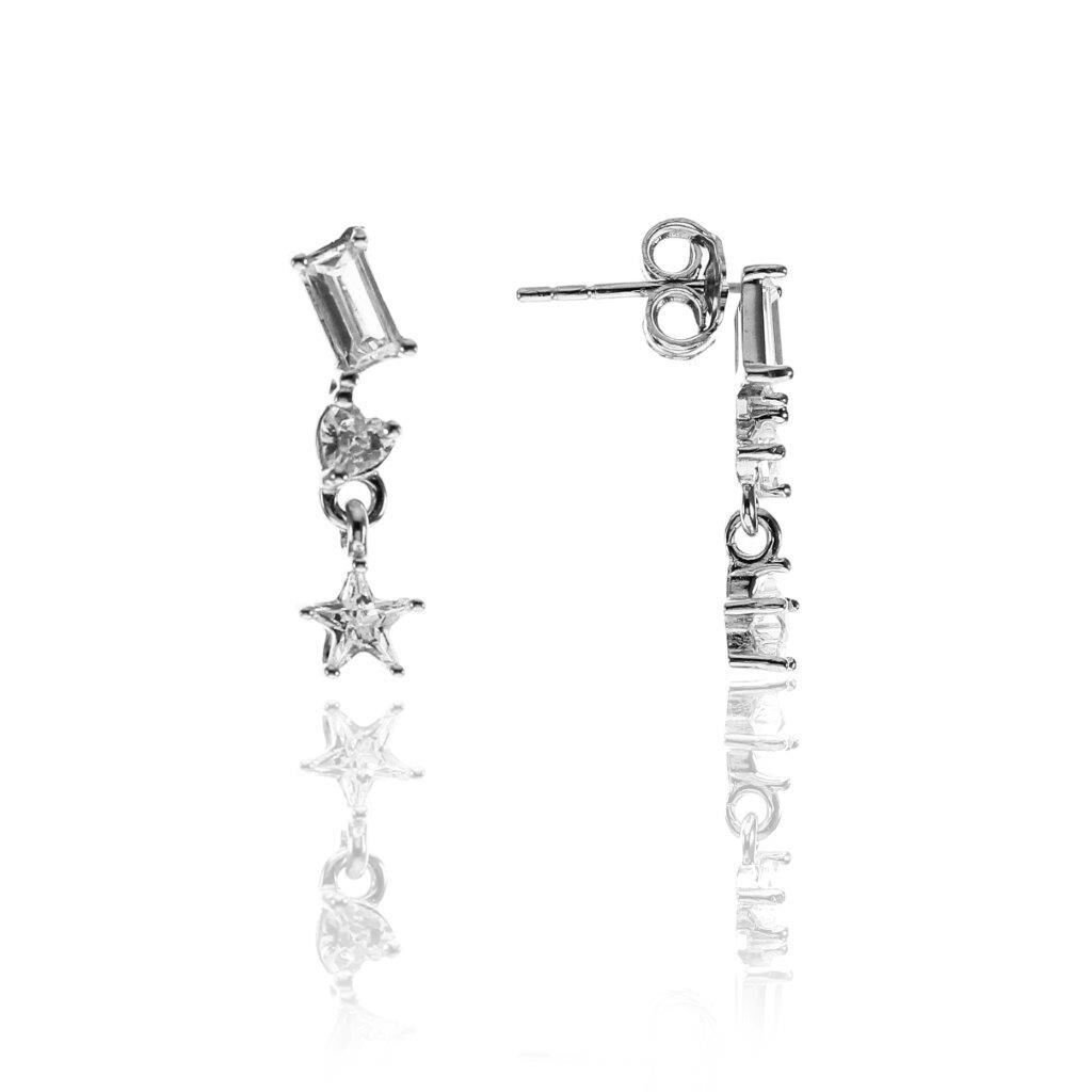 Baget taşlı yıldız küpe SGTL8146