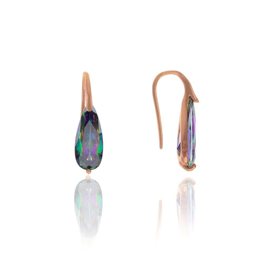 Mistik topaz taşlı damla küpe SGTL8148