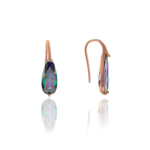 Mistik topaz taşlı damla küpe SGTL8148