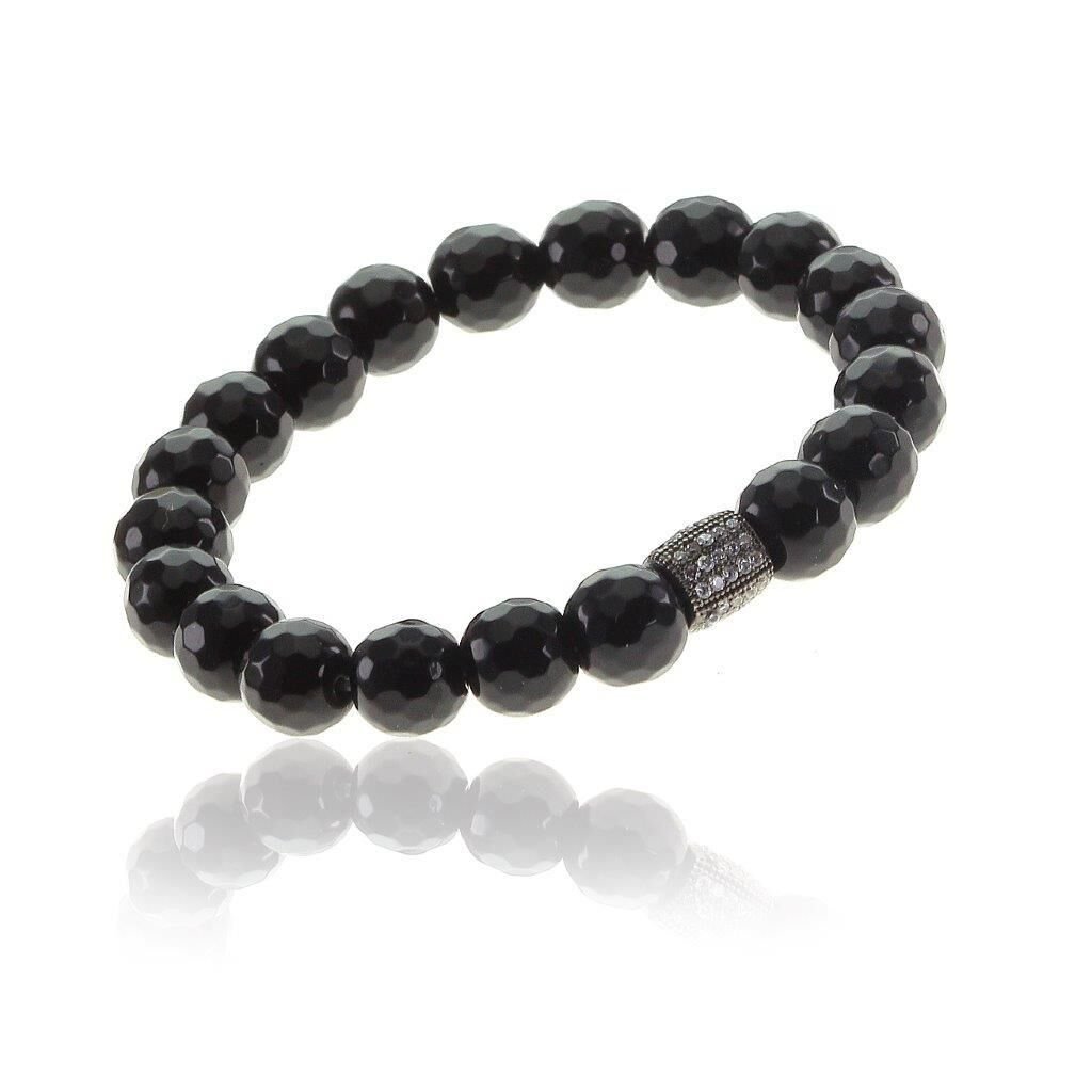 Zirkon Taşlı ve Kesme Onixs Taşlı Bileklik SGTL6675