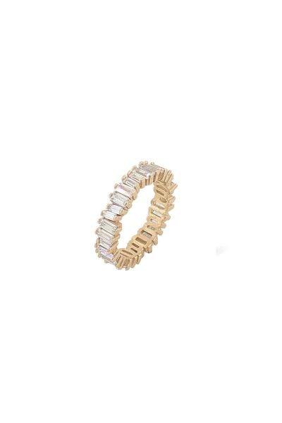 Gümüş rose baget taşlı tamtur yüzük SGTL11449ROSE