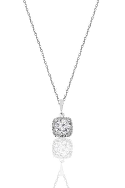 Gümüş rodyumlu zirkon taşlı kare üçlü set SGTL10762RODAJ