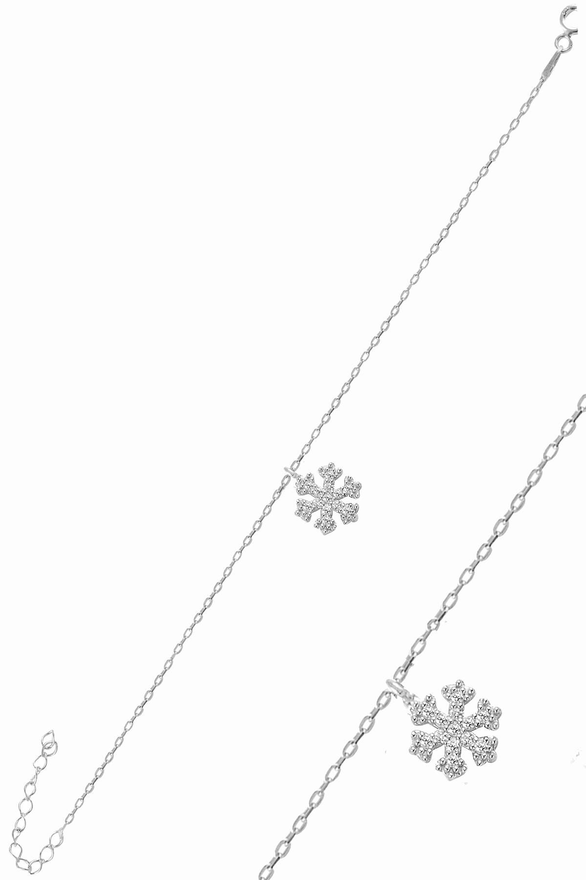 Gümüş rodyumlu zirkon taşlı kartanesi bileklik SGTL11074RODAJ