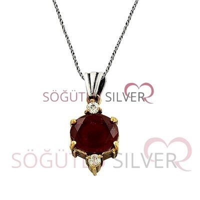 çift taraflı otantik kök yakut ve kök zümrüt taşlı üçlü set set8360