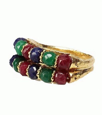 Yaldızlı doğaltaş yüzük yüzük8267