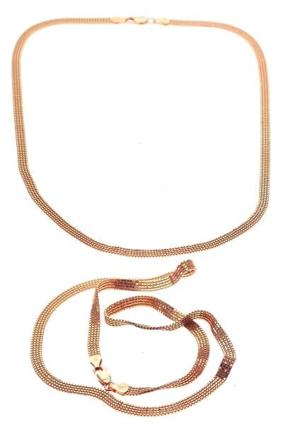 Gümüş hasır rose zincir SGTL8463