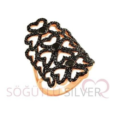 Rose Onix Taşlı yüzük yuzuk8129
