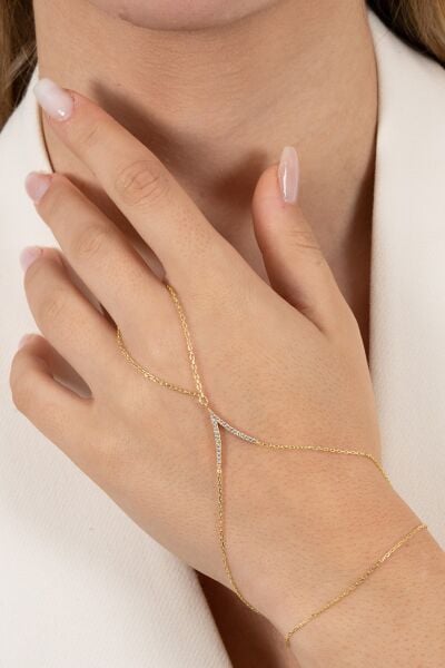 925 ayar gümüş şahmeran altın yaldızlı zirkon taşlı tutku şahmeran  SGTL13177GOLD