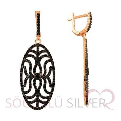 Rose onix taşlı küpe kupe8331