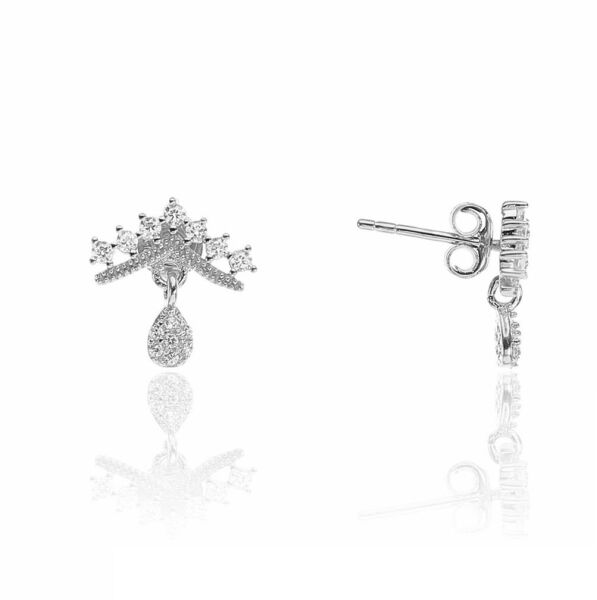 Gümüş Taç küpe SGTL8477