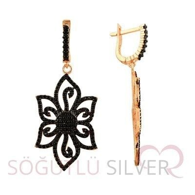 rose onix taşlı küpe kupe8325