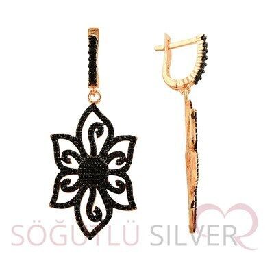 rose onix taşlı küpe kupe8325