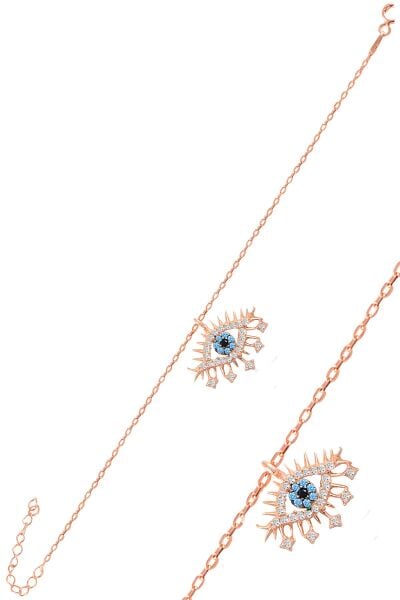 Gümüş rose zirkon taşlı lareyn bileklik SGTL11062ROSE