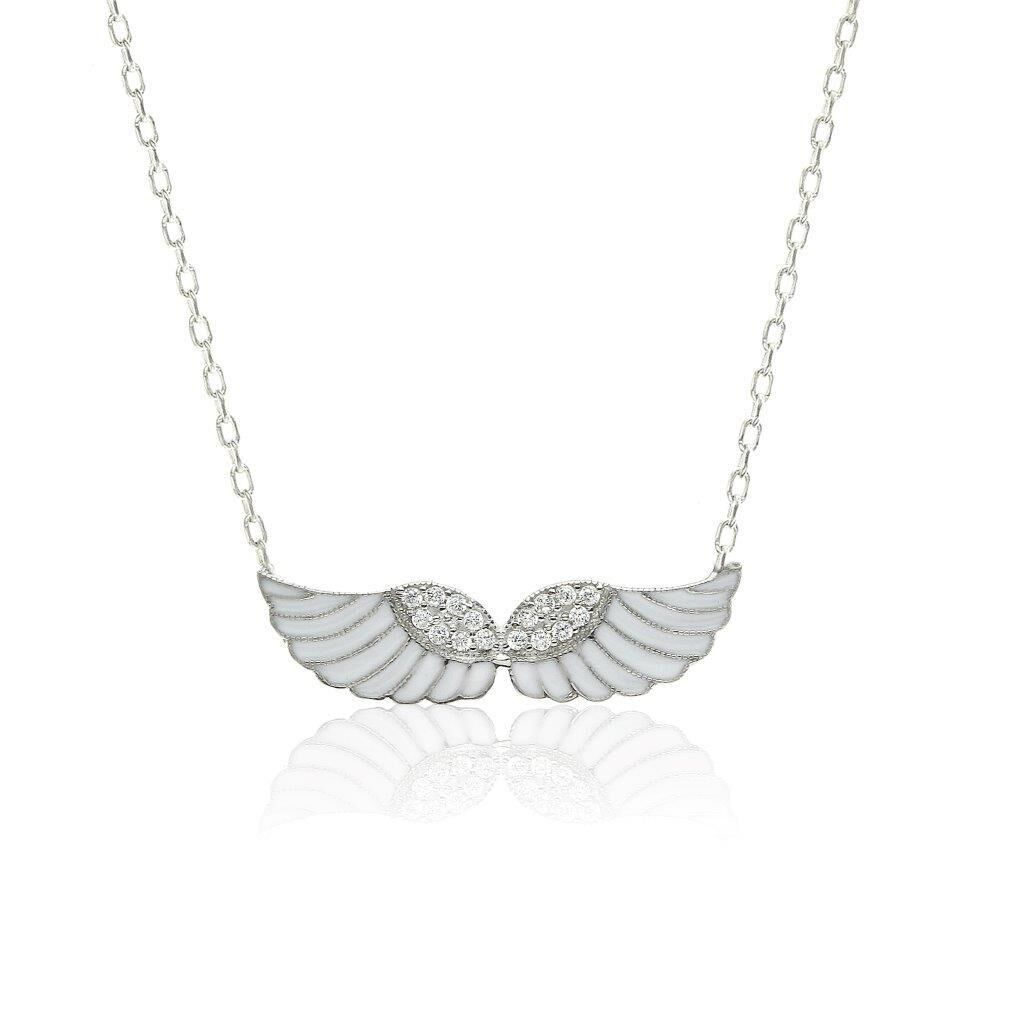 Zirkon Taşlı Kanatlı Kolye SGTL6028