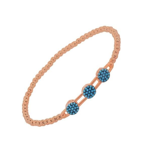 turkuaz taşlı toplu esnek bileklik SGTL3314