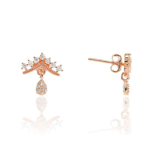 Gümüş Taç küpe SGTL8484