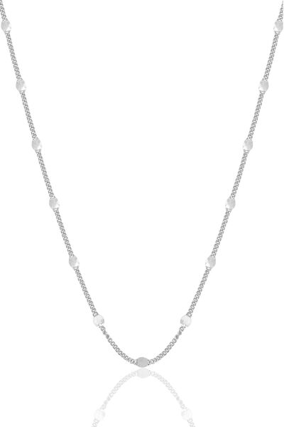 Gümüş rodyumlu pullu gurmet kolye bileklik seti SGTL11056RODAJ