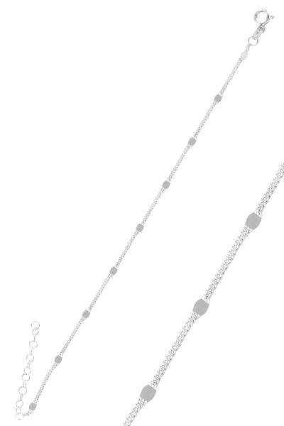 Gümüş rodyumlu pullu gurmet kolye bileklik seti SGTL11056RODAJ