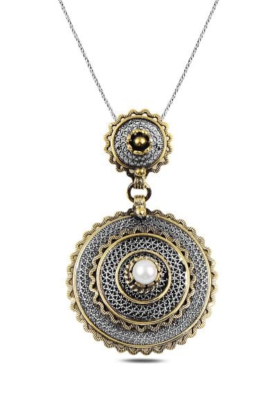 Gümüş incili otantik telkari üçlü set SGTL10298SET