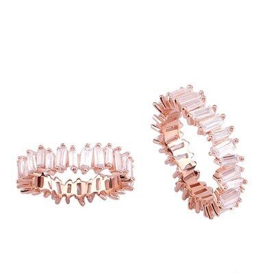 Baget taşlı rose tamtur yüzük yuzuk8120