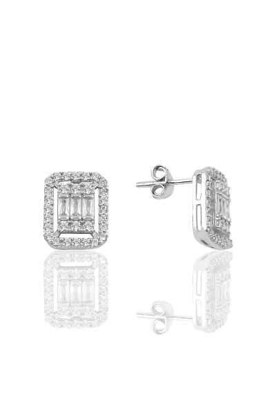 Gümüş rodyumlu baget taşlı dörtlü set SGTL10955RODAJ