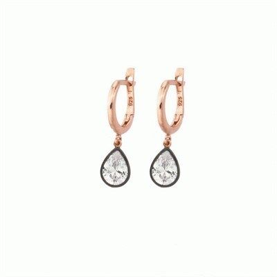 rose zirkon taşlı küpe kupe8322