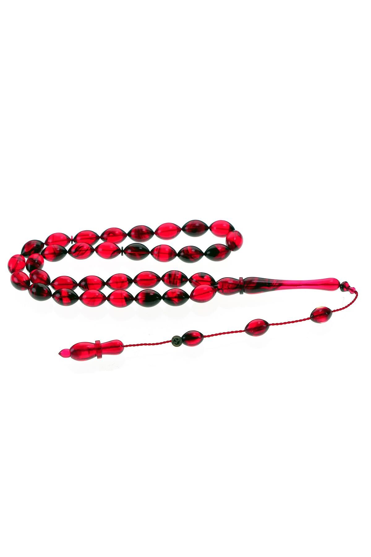 Usta İşçilikli Özel Renk Tonu Sistemli Sıkma Kehribar Tesbih SGTL9396